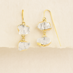 brincos cristais renascer ouro